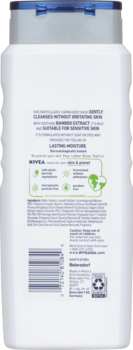 slide 4 of 9, Nivea Men Sensitive Body Wash with Bamboo Extract 16.9 fl oz, 16.9 fl oz