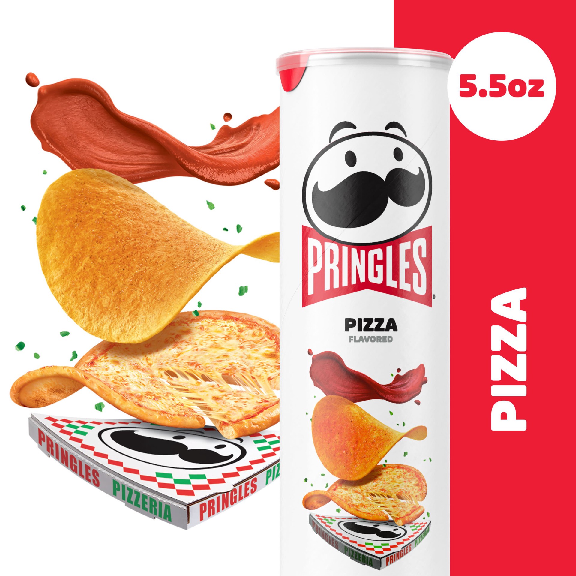 slide 4 of 5, Pringles Pizza Flavored Potato Crisps Chips - 5.5oz, 5.5 oz