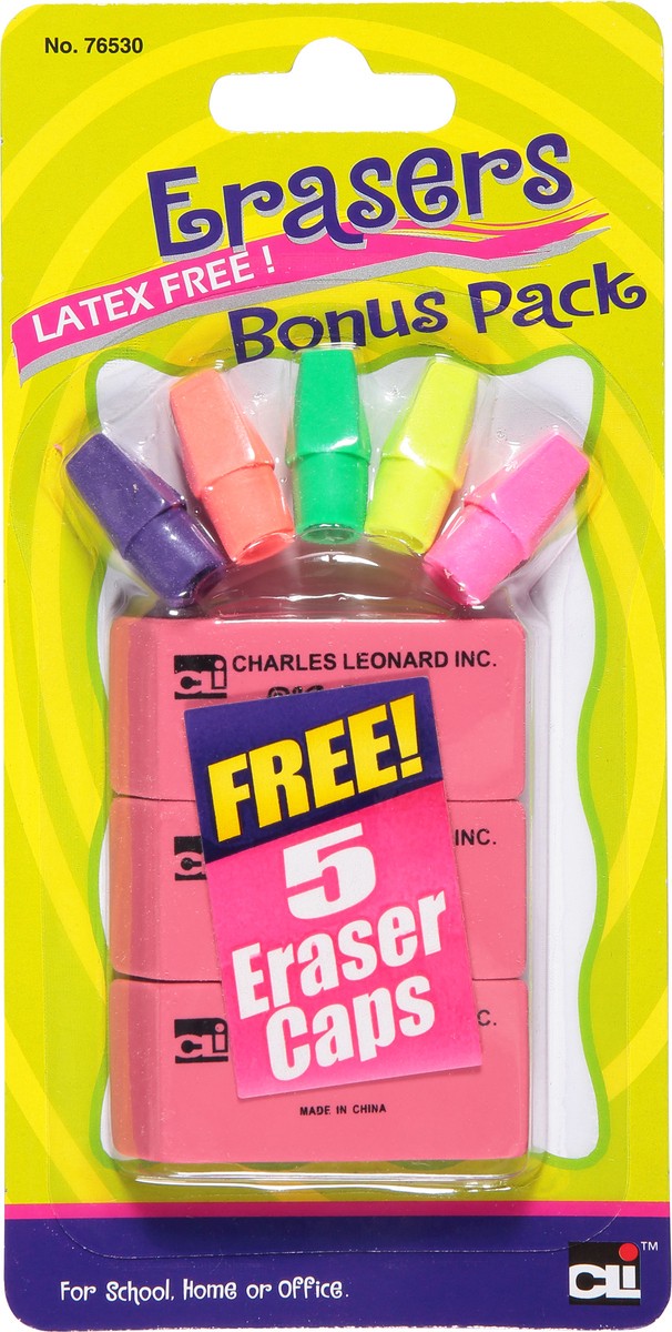 slide 2 of 9, CLi Bonus Pack Erasers 8 1 ea, 1 ct