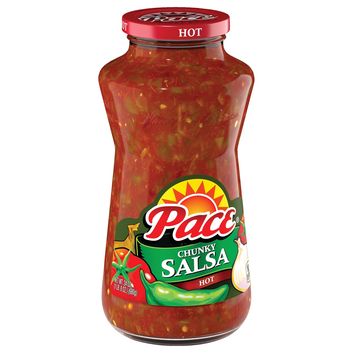 slide 2 of 10, Pace Hot Chunky Salsa, 24 oz