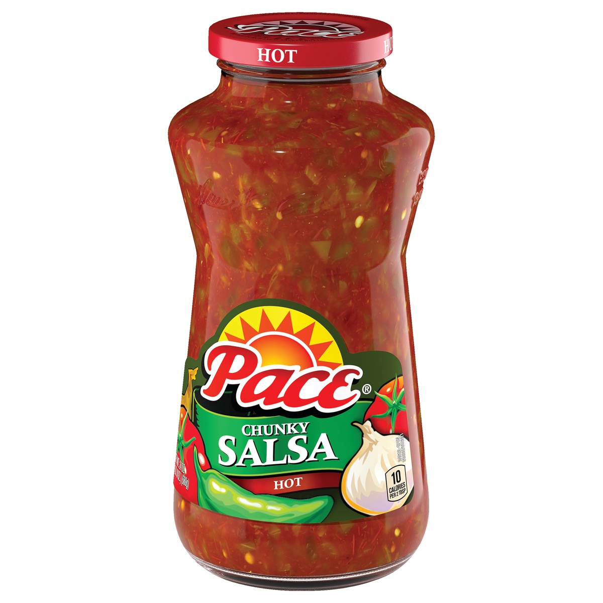 slide 3 of 10, Pace Hot Chunky Salsa, 24 oz