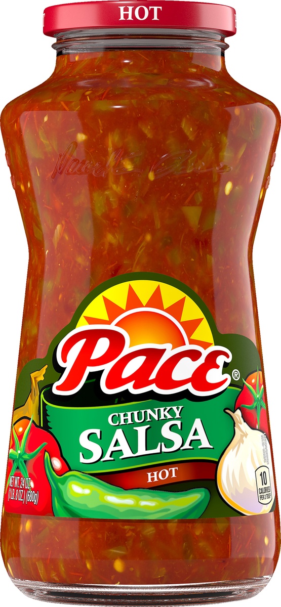 slide 9 of 10, Pace Hot Chunky Salsa, 24 oz