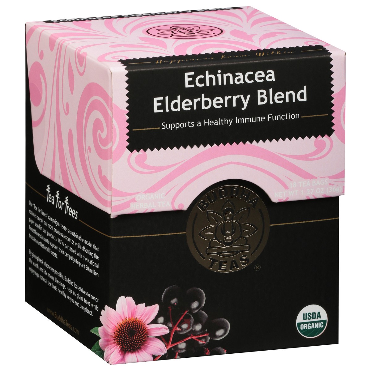slide 9 of 9, Buddha Teas Echinacea Elderberry Blend 1 ea, 18 ct