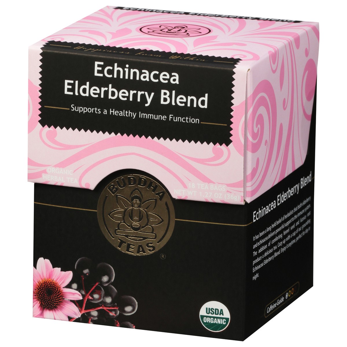 slide 5 of 9, Buddha Teas Echinacea Elderberry Blend 1 ea, 18 ct