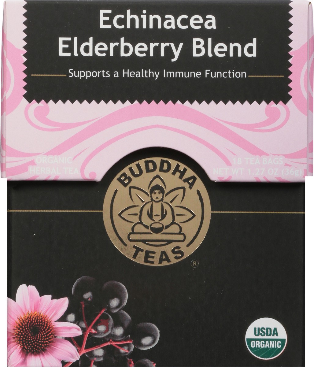 slide 4 of 9, Buddha Teas Echinacea Elderberry Blend 1 ea, 18 ct