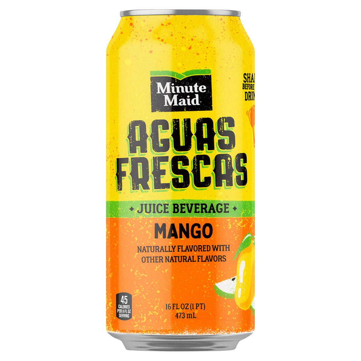 slide 1 of 12, Minute Maid Aguas Frescas Mango Can- 16 fl oz, 16 fl oz