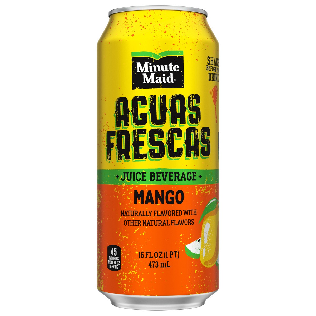 slide 1 of 12, Minute Maid Aguas Frescas Mango Can- 16 fl oz, 16 fl oz