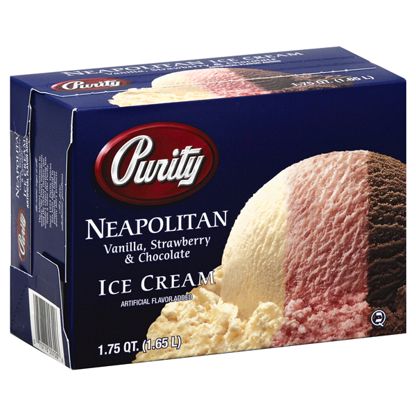 slide 1 of 1, Purity Neapolitan Ice Cream, 1.75 qt