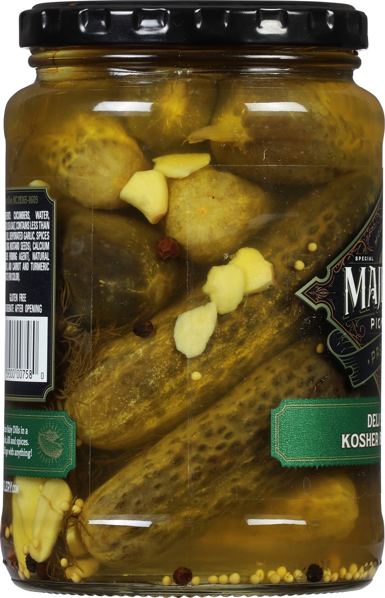 slide 2 of 9, Majestic Picklery Premium Deli Style Kosher Baby Dill Pickles - 24 fl oz jar, 24 fl oz