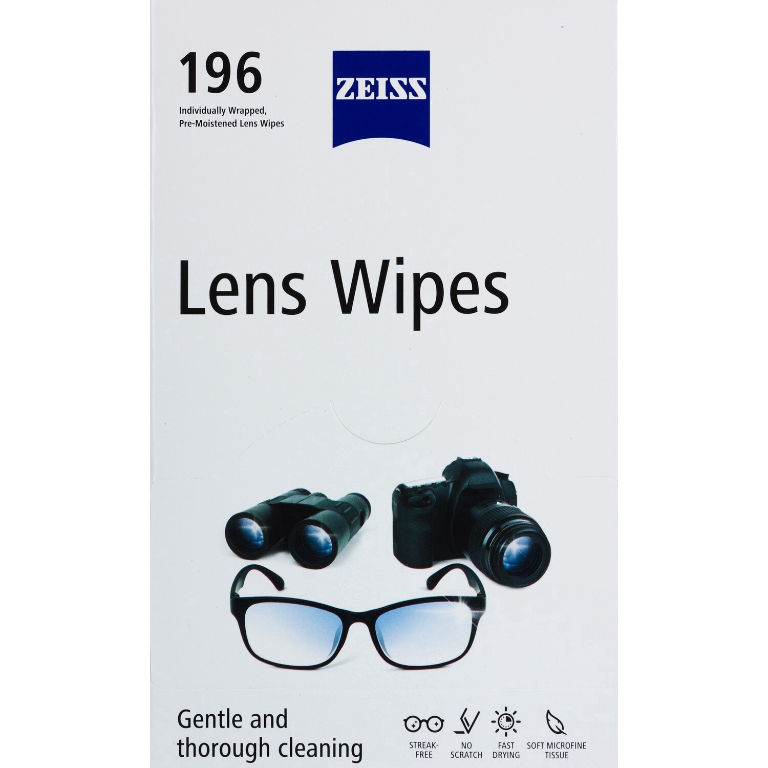 slide 1 of 1, Zeiss Lens Wipes, 196ct, 1 ct