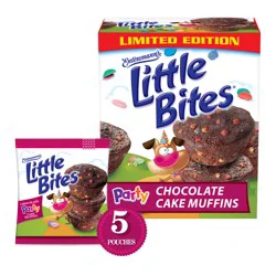 Entenmann''s Little Bites Chocolate Party Cake Muffins, 5 count, Chocolate Muffins, 8.25 oz Box