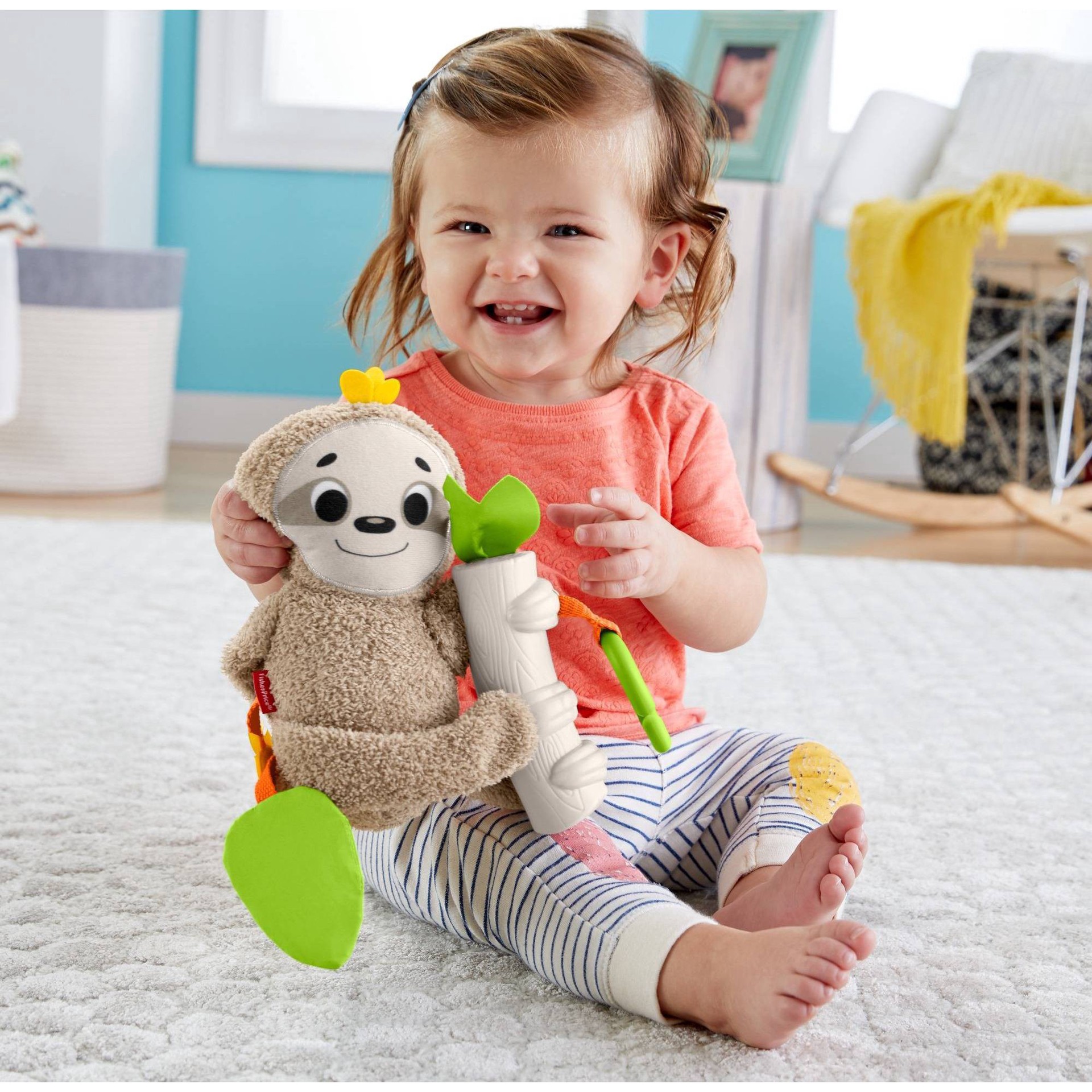 slide 5 of 11, Fisher-Price Slow Much Fun Stroller - Sloth, 1 ct