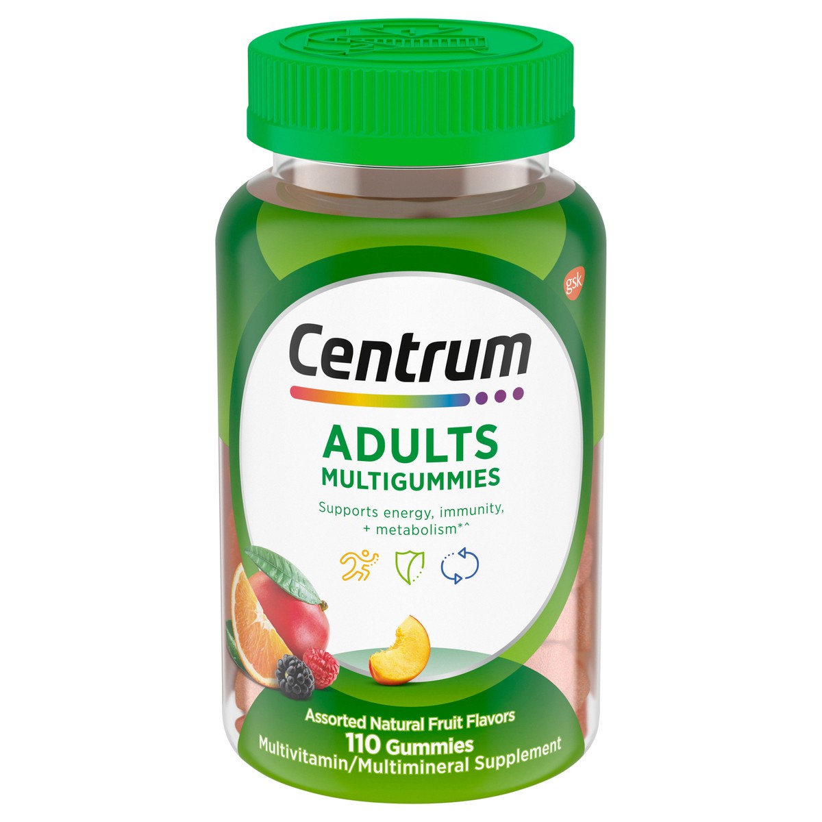 slide 1 of 9, Centrum Multi Vitamin Gummies, 110 ct