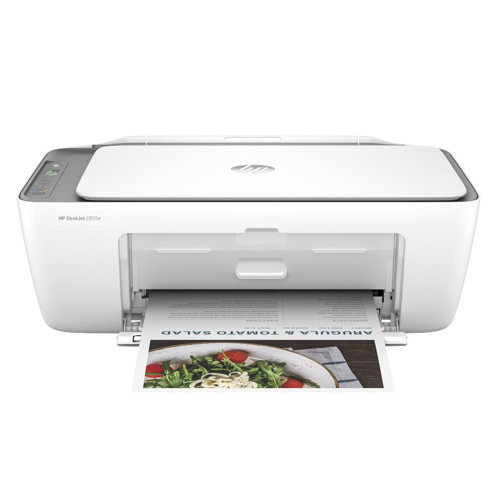 slide 1 of 1, HP Inc. HP DeskJet 2855e Wireless All-in-One Color Printer Scanner Copier with Instant Ink and HP+ (588S5A), 1 ct
