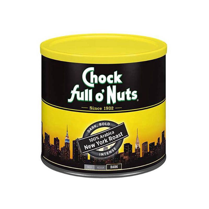 slide 1 of 7, Chock Full o'Nuts New York 100% Arabica Dark Roast Can - 23oz, 23 oz