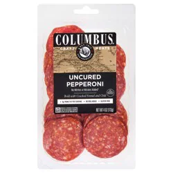 Columbus Uncured Sliced Pepperoni - 4 oz