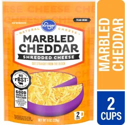 Kroger Shredded Marbled Cheddar Cheese