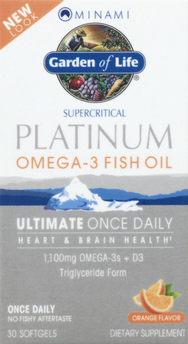 slide 4 of 9, Garden of Life Platinum Softgels Orange Flavor Omega-3 Fish Oil 30 ea, 30 ct