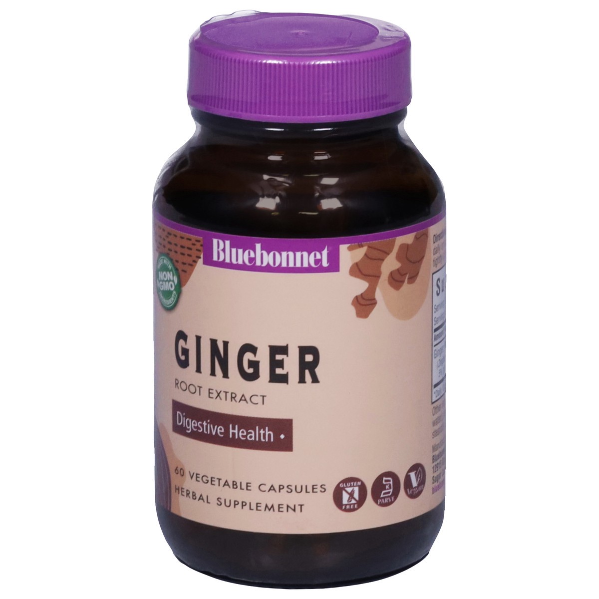 slide 14 of 14, Bluebonnet Nutrition Ginger 60 Vegetable Capsules, 60 ct