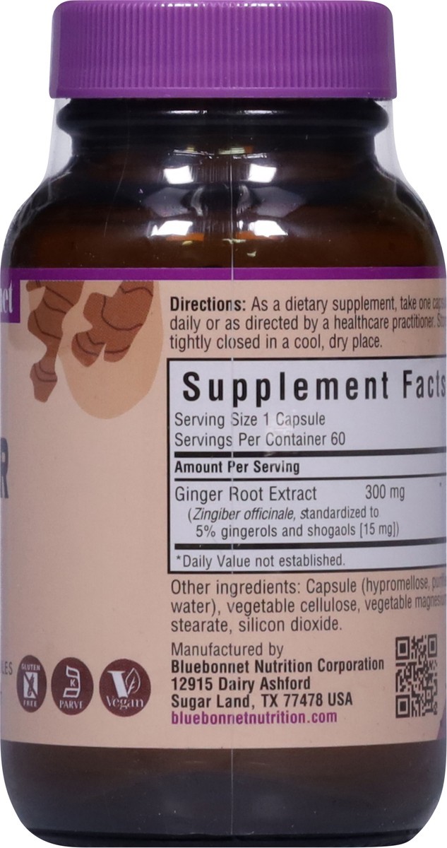 slide 11 of 14, Bluebonnet Nutrition Ginger 60 Vegetable Capsules, 60 ct