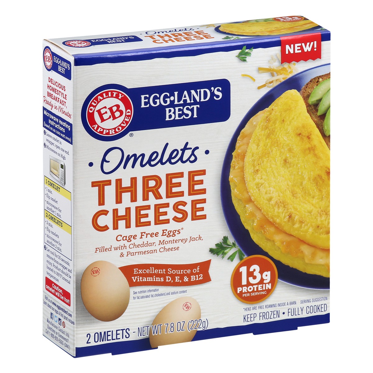 slide 8 of 13, EGGLANDS BEST Three Cheese Omelets 2 ea, 2 ct