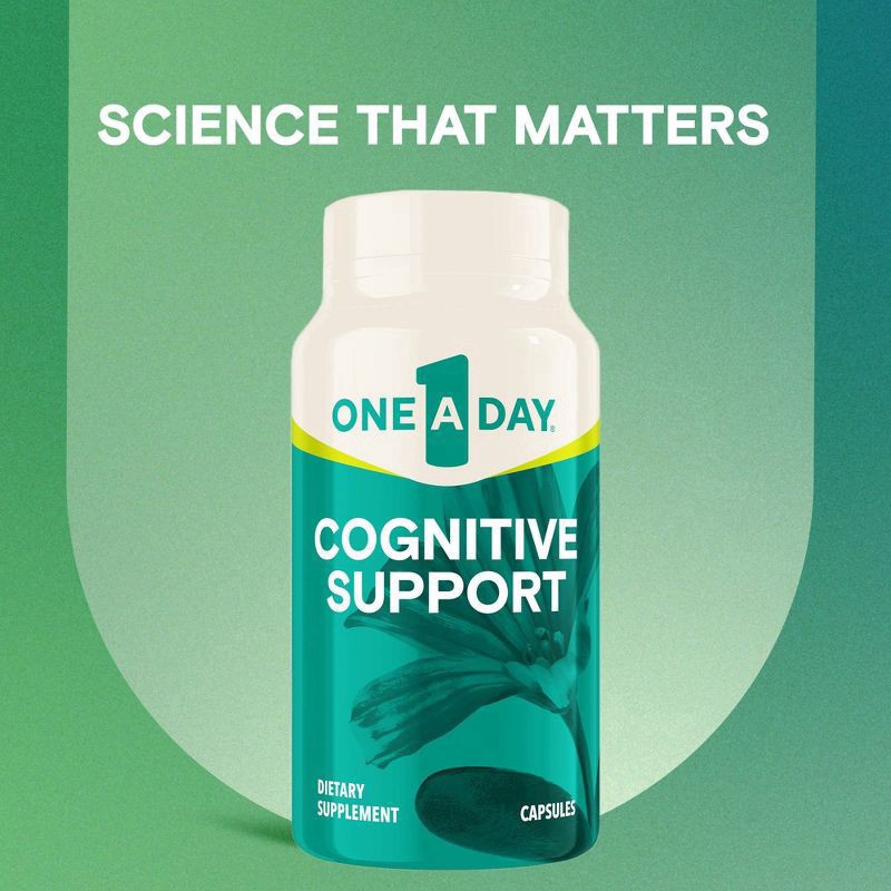 slide 6 of 7, One A Day Cognitive Support with Bacopa and Rhodiola 30 Capsules, 30 ct