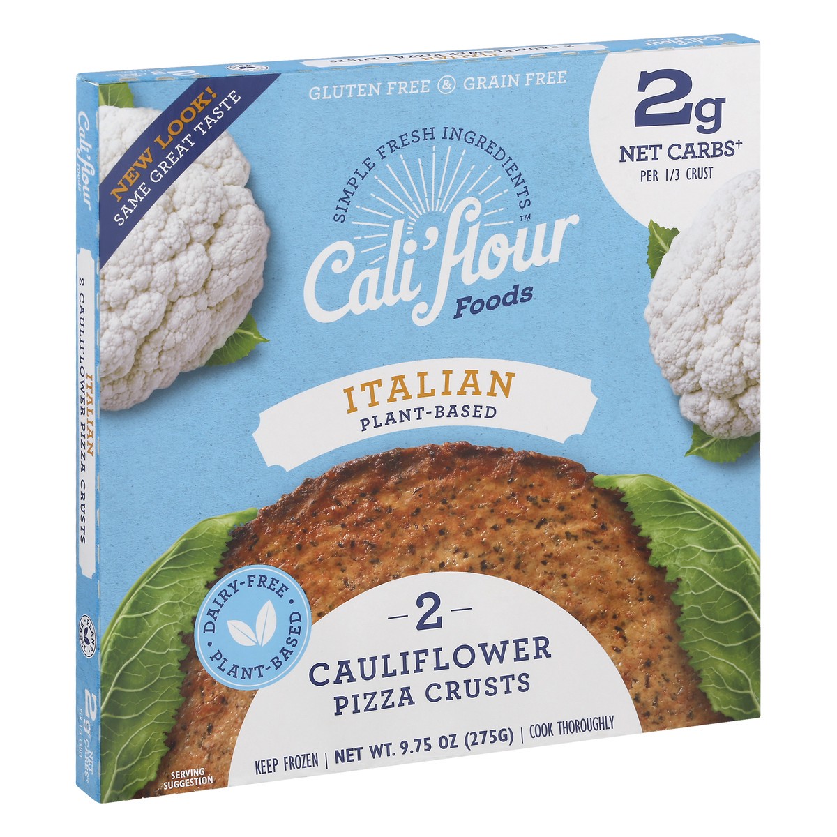 slide 2 of 9, Cali'flour Foods Plant-Based Italian Cauliflower Pizza Crust 2 ea, 2 ct