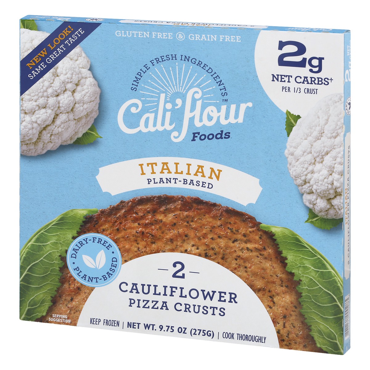 slide 3 of 9, Cali'flour Foods Plant-Based Italian Cauliflower Pizza Crust 2 ea, 2 ct