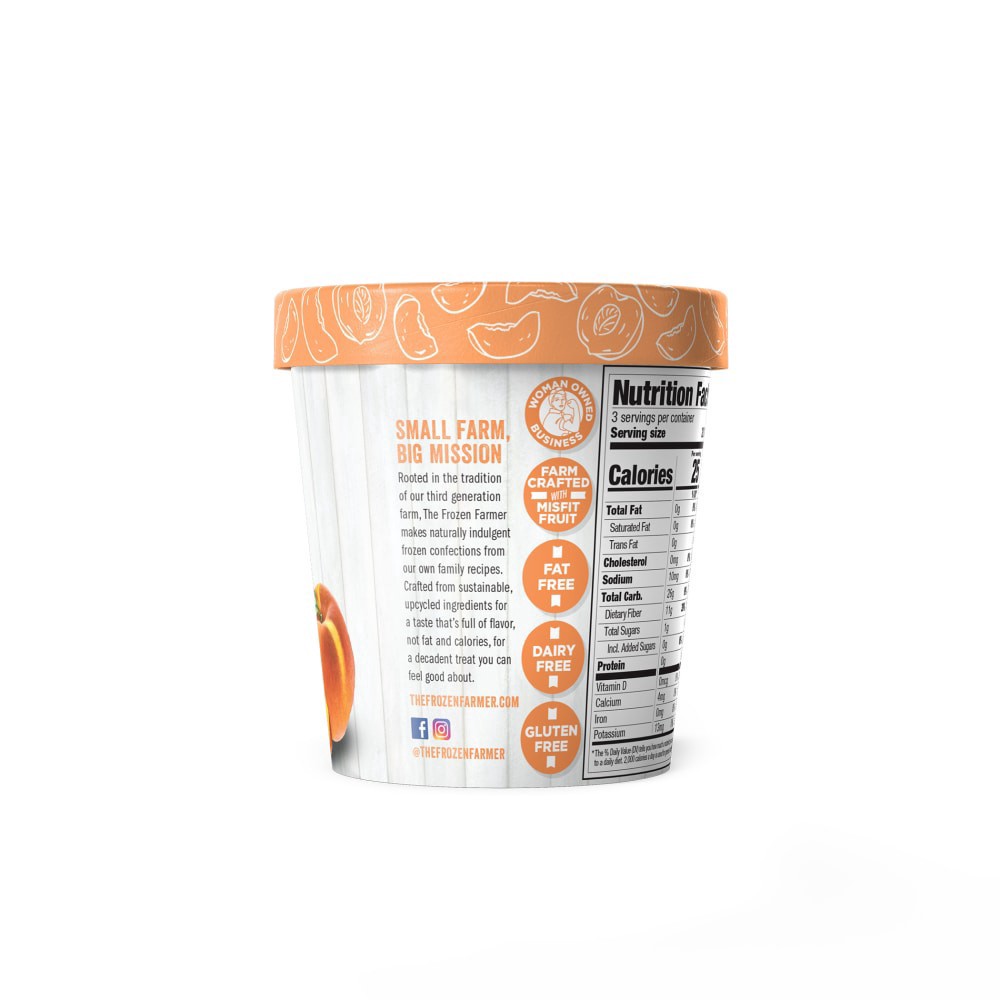 slide 2 of 4, The Frozen Farmer Peach Sorbet Pint, 16 oz