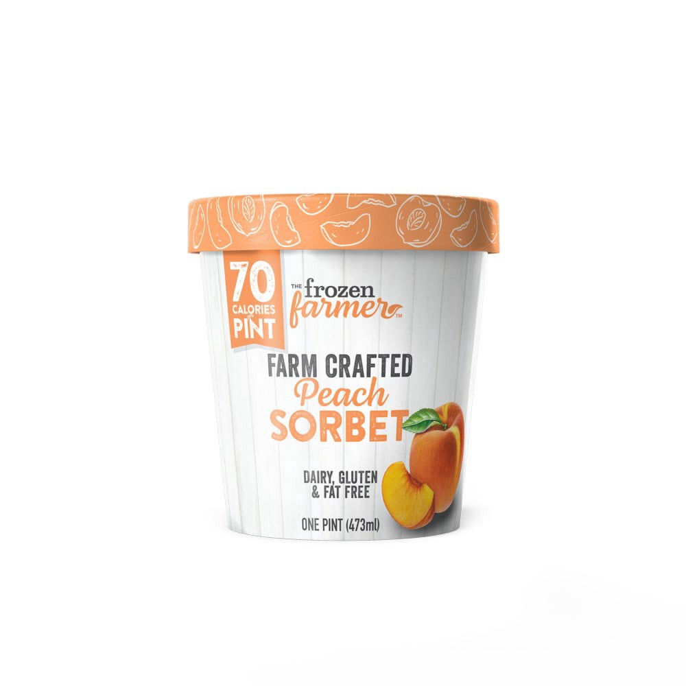 slide 4 of 4, The Frozen Farmer Peach Sorbet Pint, 16 oz