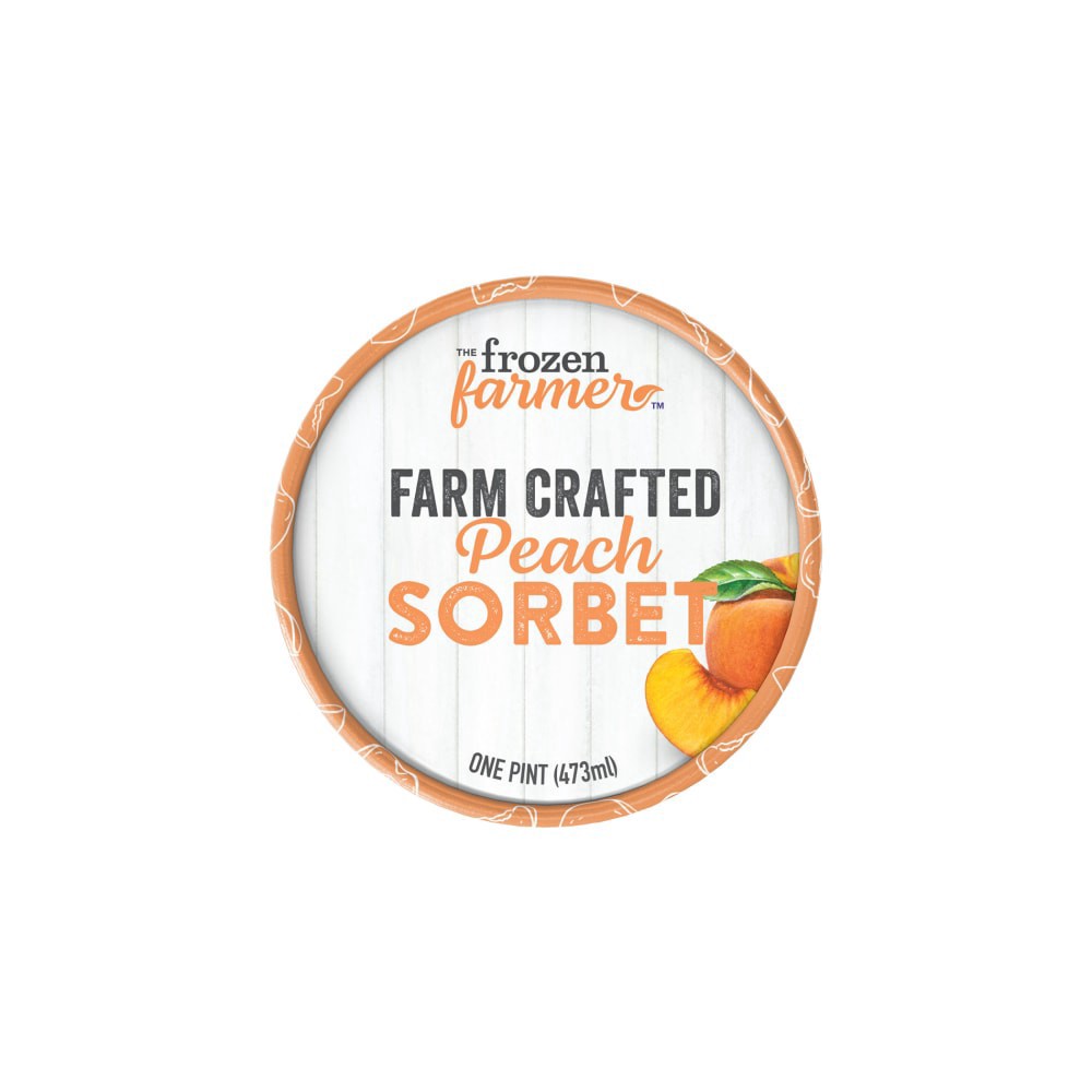 slide 3 of 4, The Frozen Farmer Peach Sorbet Pint, 16 oz