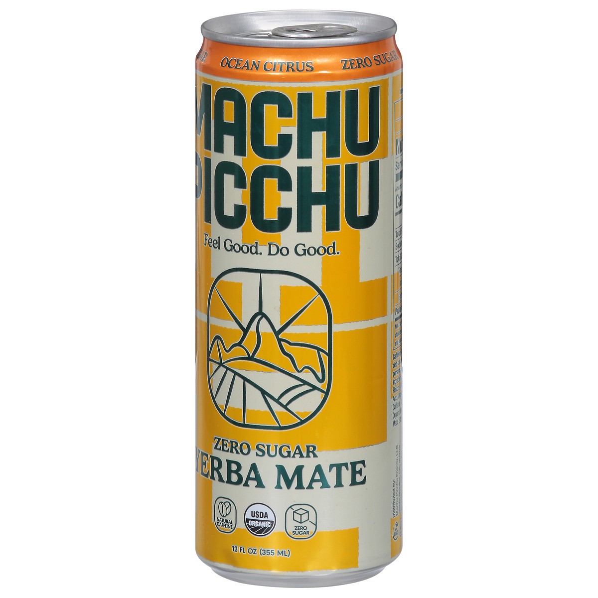 slide 9 of 9, Machu Picchu Energy Zero Sugar Yerba Mate Ocean Citrus Energy Drink- 12 fl oz, 12 fl oz