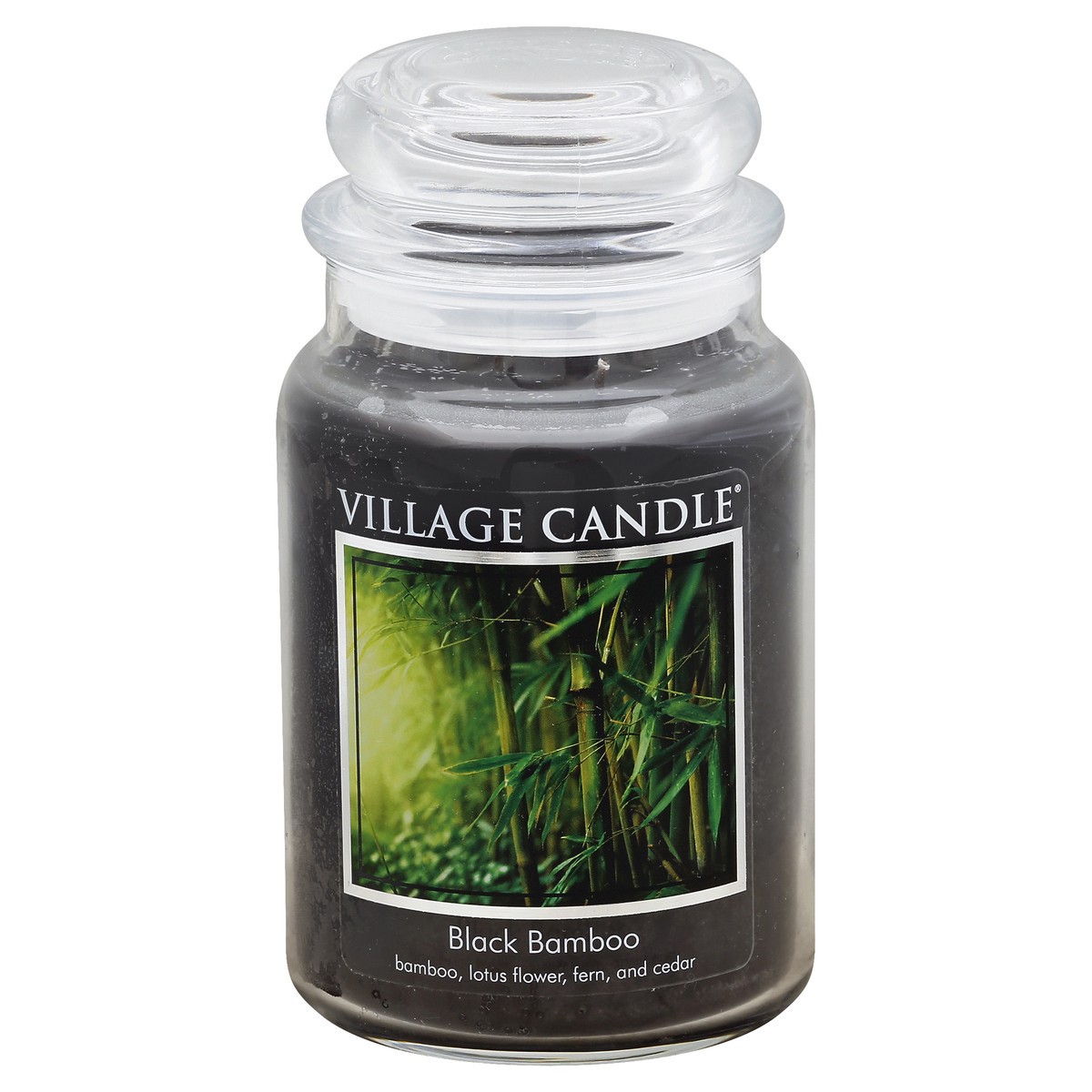 slide 3 of 3, Village Candle Black Bamboo Jar, 26 oz