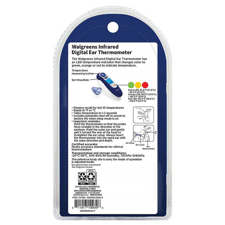 slide 3 of 4, Walgreens Infrared Digital Ear Thermometer, 1 ct