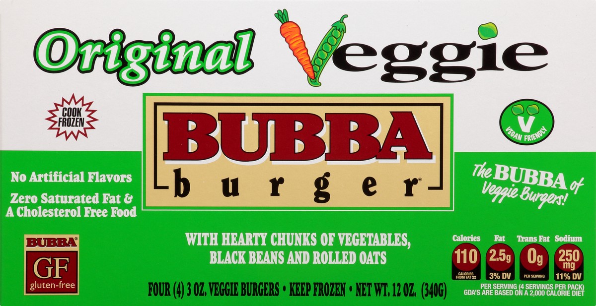 slide 11 of 11, BUBBA Burger Original Burgers 4 ea, 12 oz