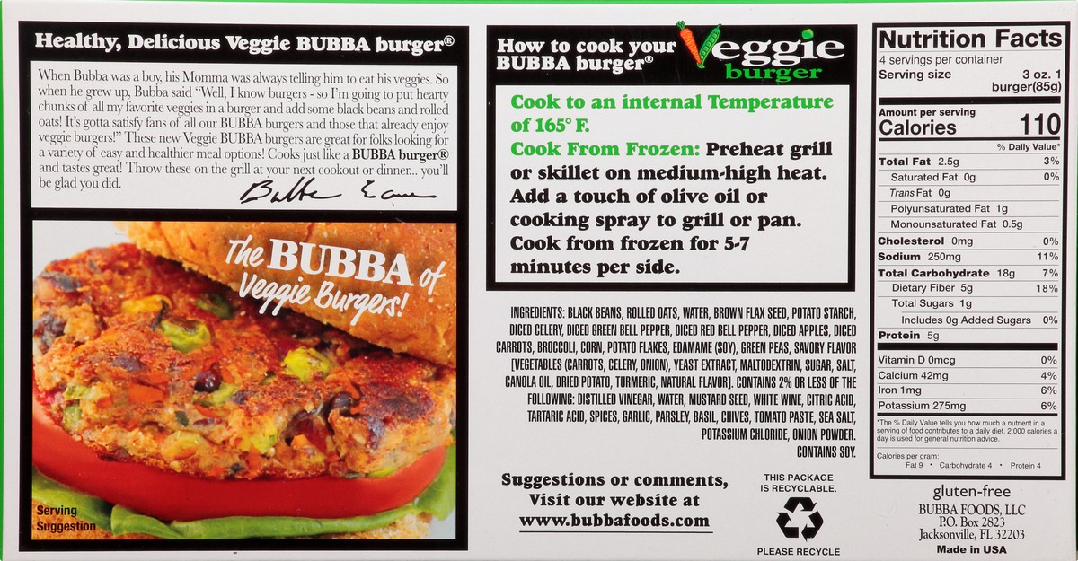 slide 7 of 11, BUBBA Burger Original Burgers 4 ea, 12 oz