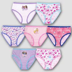 Barbie Girls Assorted Multi Pattern Briefs