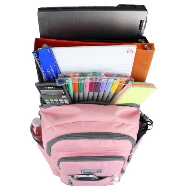 slide 10 of 10, Fuel Rider Sport Bungee Backpack With 15.5"" Laptop Compartment, Pink, 1 ct