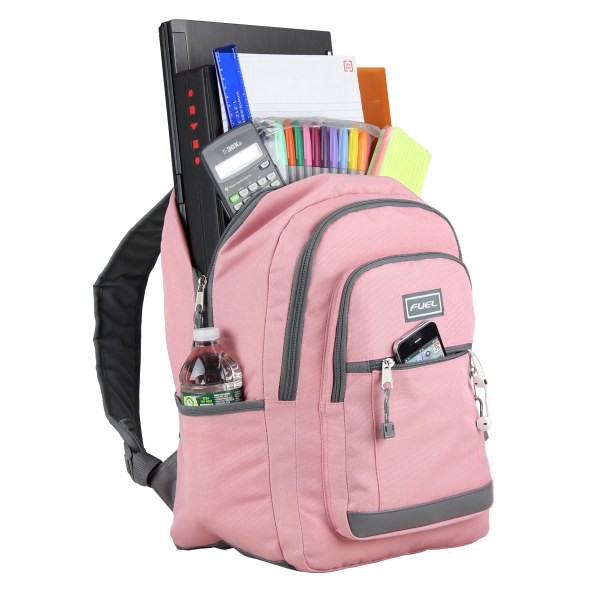 slide 2 of 10, Fuel Rider Sport Bungee Backpack With 15.5"" Laptop Compartment, Pink, 1 ct