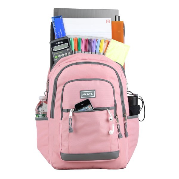 slide 9 of 10, Fuel Rider Sport Bungee Backpack With 15.5"" Laptop Compartment, Pink, 1 ct