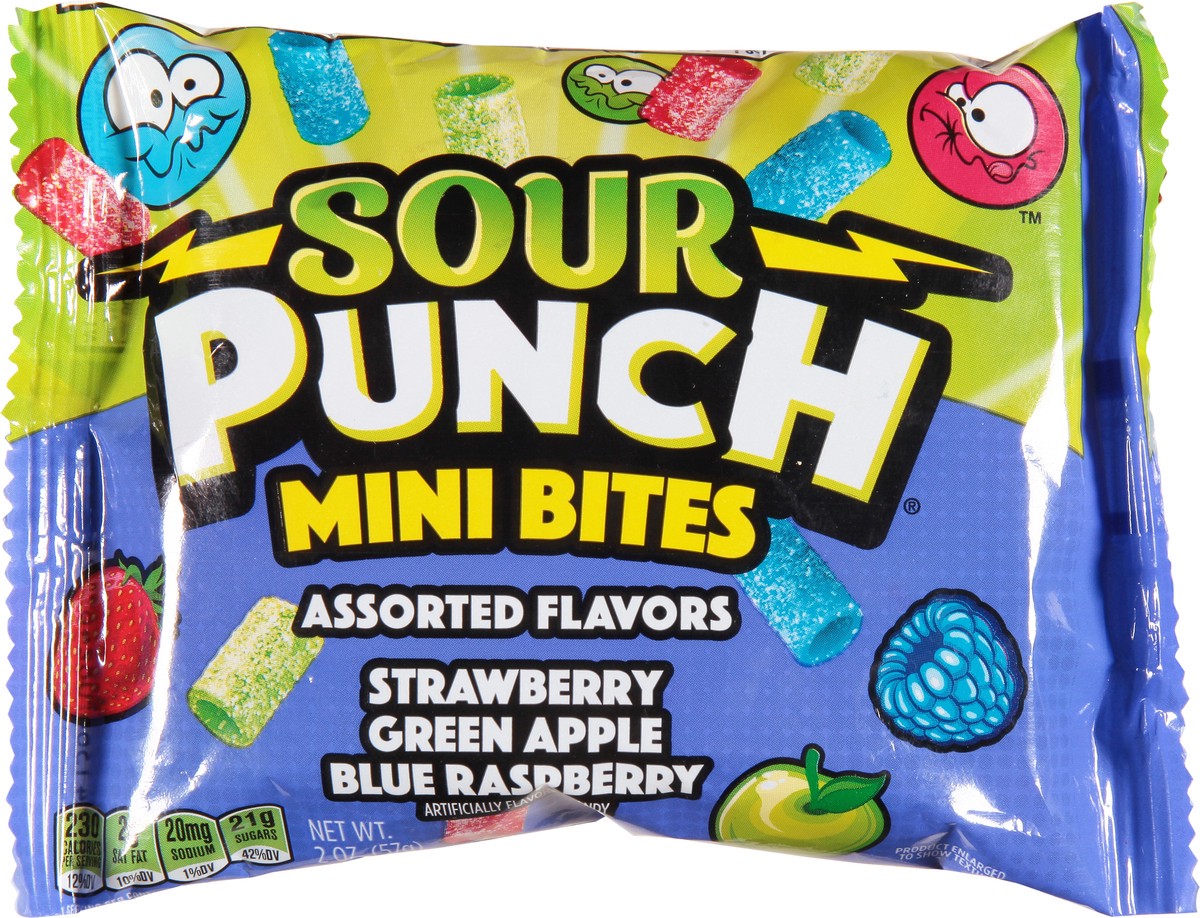 slide 8 of 13, Sour Punch Mini Bites Assorted Flavors Candy 2 oz, 2 oz