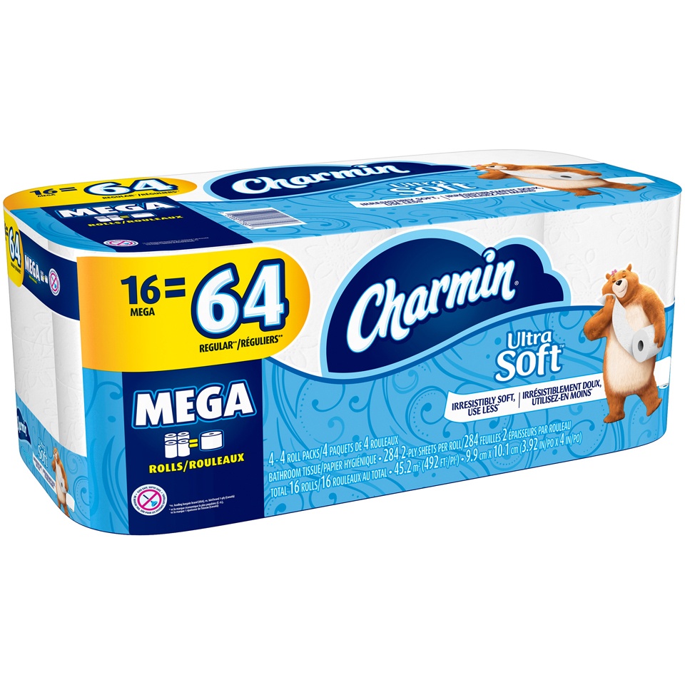 slide 2 of 3, Charmin Ultra Soft Toilet Paper Mega Rolls, 16 ct