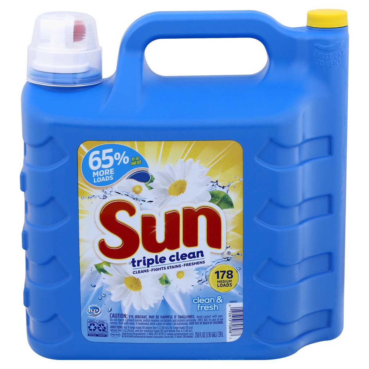 slide 1 of 11, Sun Triple Clean Clean & Fresh Detergent 250 oz, 250 oz