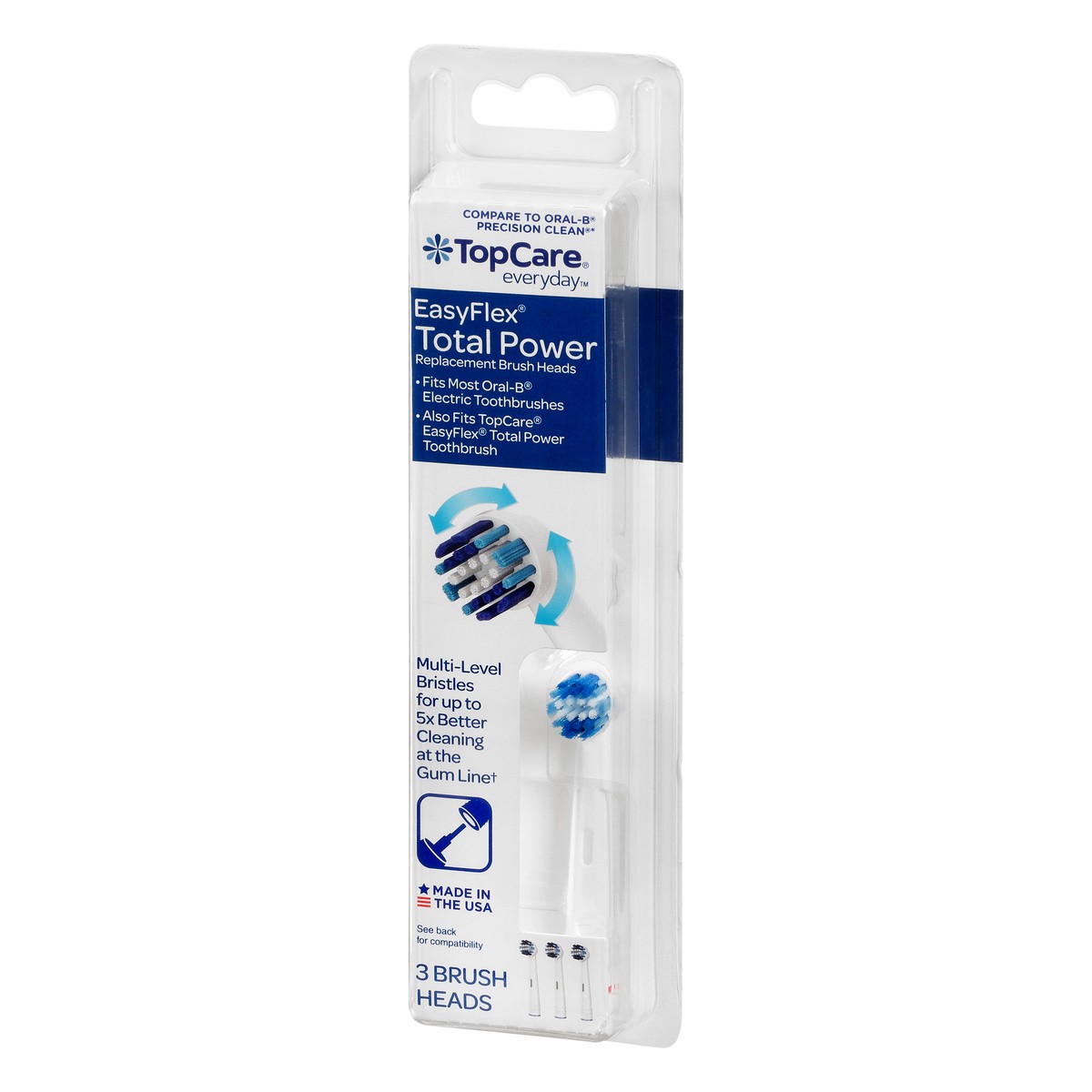 slide 8 of 9, TopCare Everyday Easy Flex Total Power Replacement Brush Heads 3 ea, 3 ct