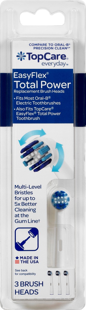 slide 7 of 9, TopCare Everyday Easy Flex Total Power Replacement Brush Heads 3 ea, 3 ct