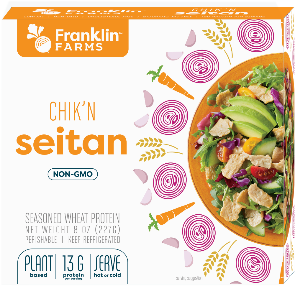 slide 1 of 7, Franklin Farms Chik'n Seitan, 8 oz