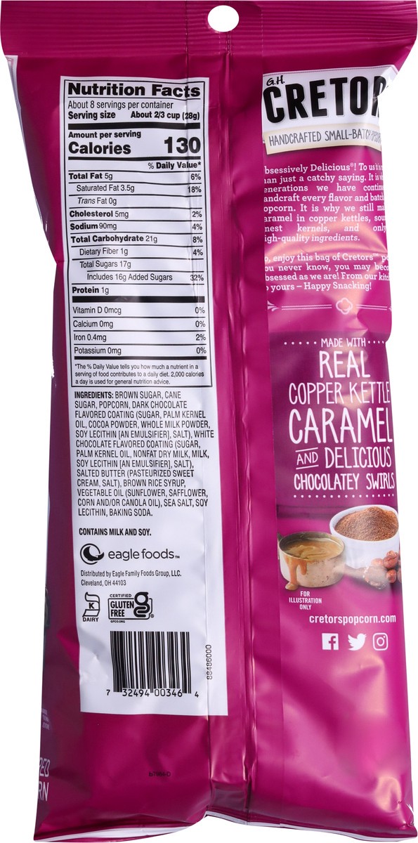 slide 10 of 14, GH Cretors Swirl Caramel Chocolatey Flavored Popped Corn 8 oz, 8 oz