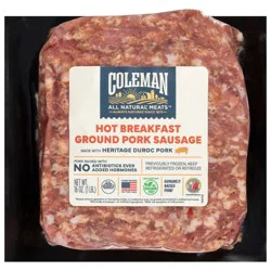 Coleman Ground Breakfast Hot Pork Sausage 16 oz
