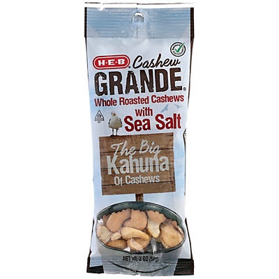 slide 1 of 1, H-E-B Select Ingredients Cashew Grande with Sea Salt, 2 oz