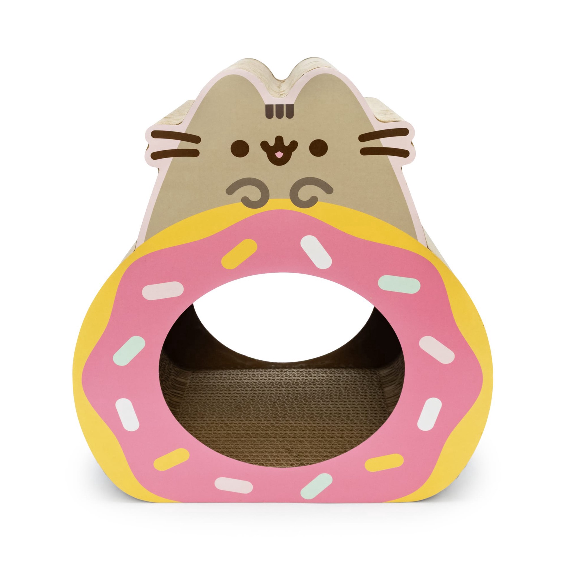 slide 1 of 1, Pusheen Figural Donut Scratcher for Cats, 14.5" H, Assorted, 14.5 in